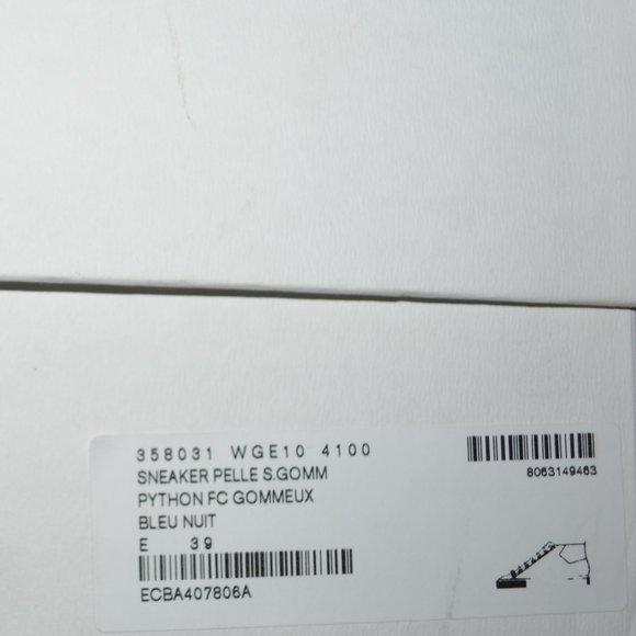 NEW BALENCIAGA HITOP PYTHON LEATHER SNEAKERS US 6 EU 39 MENS - Picture 9 of 9